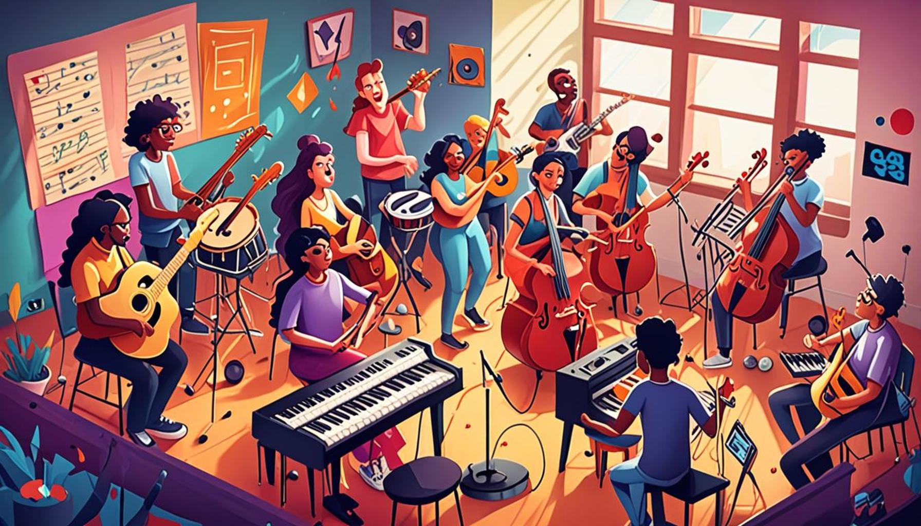 Collaborative Music Making: Building Community Through Group Jam Sessions